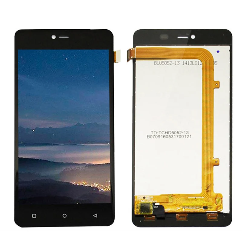 Продажа Дисплей для Highscreen Power Rage Evo font b LCD b font в сборе с тачскрином на рамке Оригинал черный золото