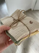 Pañuelo de tela absorbente de Toalla de Saliva bebé para bebé, toalla para recién nacido, 5 uds.