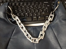 Bolsa de cadena de plástico grueso para dama Súper elegante, bolsa de mensajero con correas, bolso de mano, cadena de piezas para mochilas