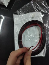 Cable eléctrico de cobre estañado de 2 pines, Cable de extensión de alimentación de larga duración, 300V, PVC, rojo, negro, 18, 20, 22 AWG