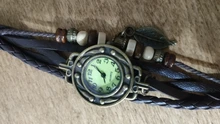 Reloj Vintage de cuarzo para mujer, pulsera Multicolor de cuero genuino de alta calidad, reloj de pulsera, regalo de hojas, Navidad, envío gratis