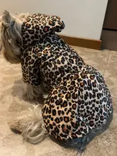 Abrigo con tutú y estampado de leopardo para perros y cachorros ropa de invierno con capucha, chaqueta reversible para perros pequeños
