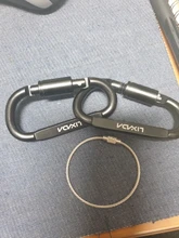 Clip-Set Carabiner Keychain Cable-Wire-Ring Hanging-Hook Climbing-Equipment D-Ring Lixada