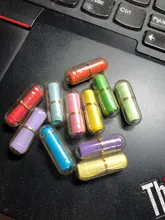 100 unids/lote mensaje en botella mensaje lindo cápsula carta de amor pastilla Color claro Mini Botella de deseo regalo de navidad regalo de vacaciones