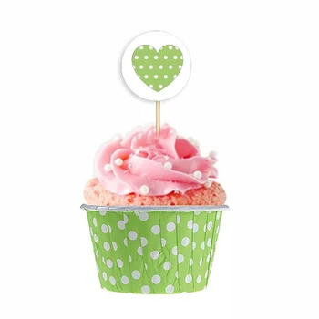 

Green Polka Dot Muffin Cupcake Mini Cake Mould Capsule Decoration Set 40lı
