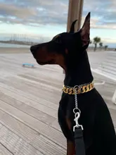 Dog-Chain-Collars Bulldog Pet-Training Stainless-Steel Metal Silver Strong for Large