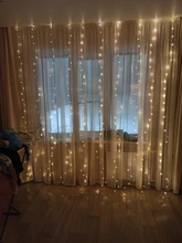 LED Garland Curtain Battery Fairy-Lights Window The on USB Christmas 3MX3M