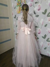 6-14 Years Flower Lace Dress Girls Clothes Princess Party Pageant Long Gown Kids Dresses