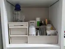 Caja de almacenamiento de cosméticos, cajón organizador de maquillaje, joyería, esmalte de uñas de maquillaje, contenedor de escritorio, caja de almacenamiento de artículos diversos, 1pcLarge