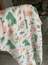 100% de muselina de algodón para recién nacidos, cobijas suaves de gasa para el baño, saco de dormir, funda para cochecito, 1 unidad