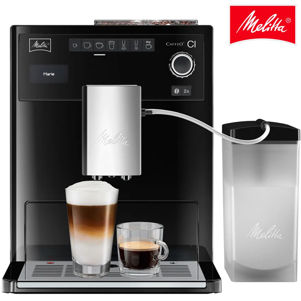 automática Melitta CI E970 103, cafetera eléctrica y express café en y contenedor de leche, negro|Cafeteras| - AliExpress
