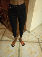 Pantalones vaqueros de talla grande para mujer, vaqueros negros, pantalones elásticos femeninos, ajustados