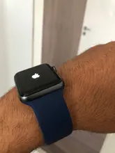 Correa de silicona para Apple Watch, correa elástica de 44mm, 40mm, 38mm, 42mm, Serie 6, 5, 4, 3, SE, 42
