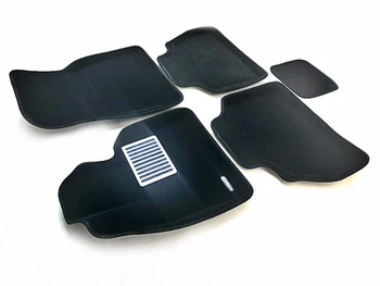 

Textile 3D mats euromat3d luxe in the salon for BMW X7 (G07) (2019-) with a metal heel