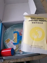 Kit de impresión de huella de bebé, arcilla suave de secado al aire para el cuidado del bebé, Kit de impresión de mano para pies, juguetes de fundición, almohadilla de impresión, recuerdo para recién nacido