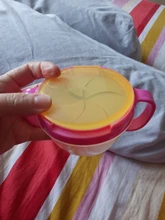 Bebé niños de plástico Snack Catcher doble mango taza de tentempié tarro recipiente a prueba de derrames y contenedor de caja almacenamiento Snacks #20