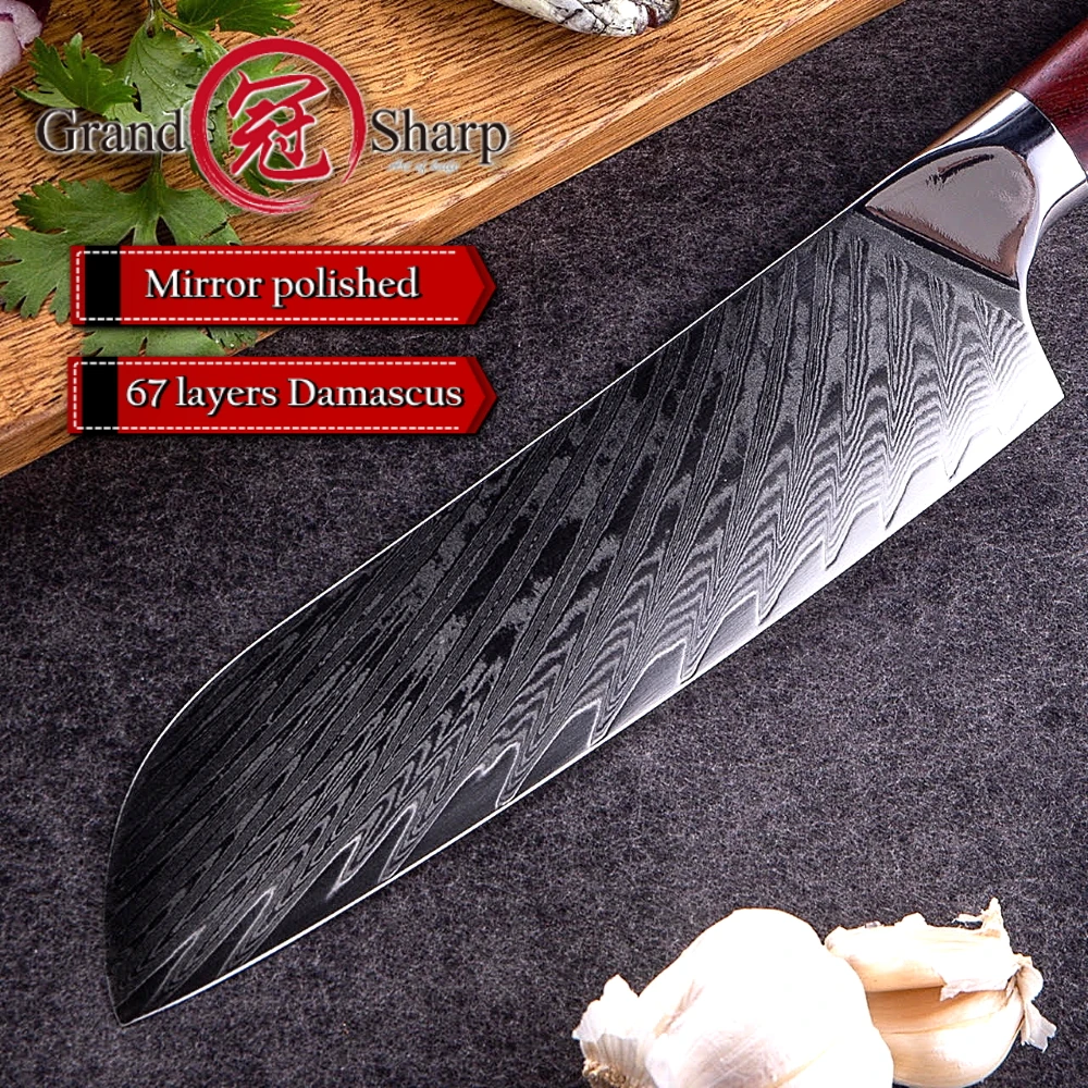 Японский нож Santoku 6," японский дамасский vg10 стальной кухонный нож шеф-повара режущий инструмент кухонная защитная оболочка подарочная коробка