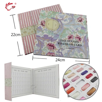 

TP 120 Colors Nail Art Salon Display Chart Book Flowers Cover Mosaic Acrylic UV Gel Polish Coloring False Nails Tips Show Books
