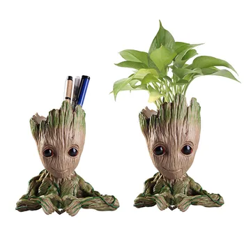 

Cartoon Tree Man Groot Flower Pot Pen Holder Cute porta penne stationery estojo escolar bureau organizer desk office decoration