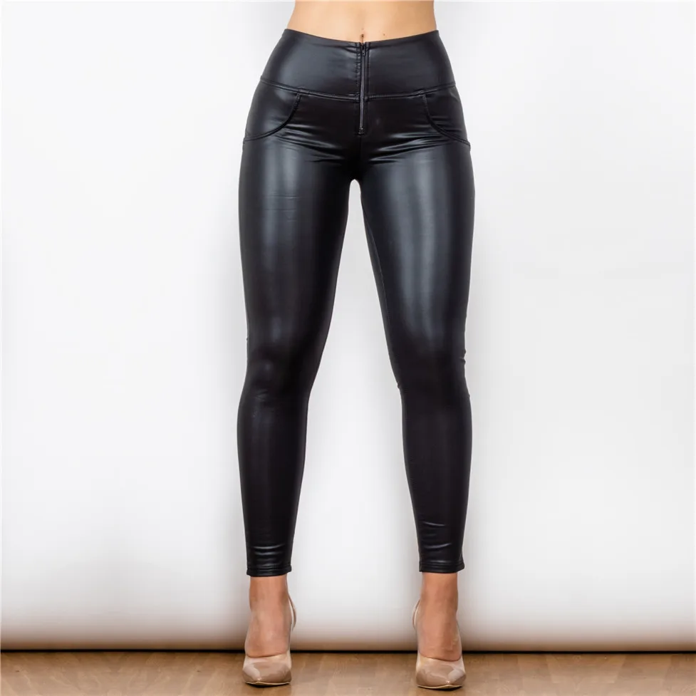 Melody Black Faux Leather Pants Winter 