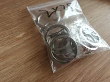 LLavero de acero inoxidable con agujeros para mujer, lote de 10 unidades, 20/23/25/28/30/33/35mm, partido redonda, regalo para hombre