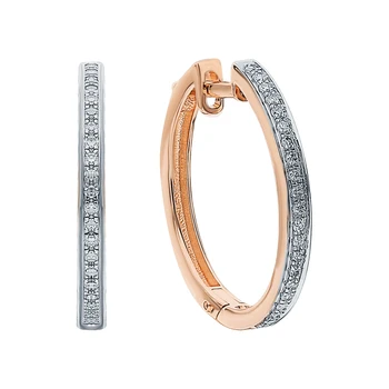 

Gold earrings with diamonds sunlight sample 585