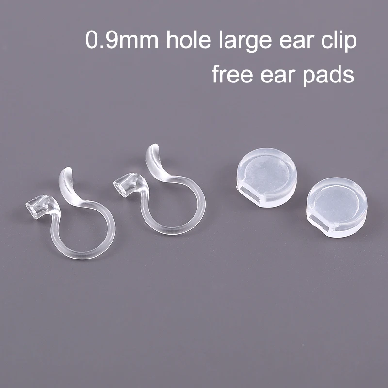 UNNAIER 0.9mm Resin Ear Clip Accessories Female Transparent Invisible