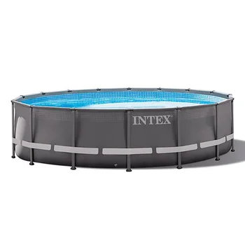 

Scaffold pool round series Ultra, 732 х132см, ladder, decking, awning, filter pump ac220v, intex, арт.26340