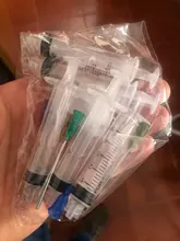 Jeringa de engarce sellada, puntas de jeringa química Blunt para pegamento líquido, tinta de aceite, 5 uds.
