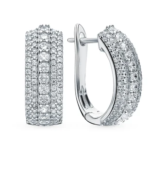 

Silver earrings with cubic zirconia sunlight sample 925