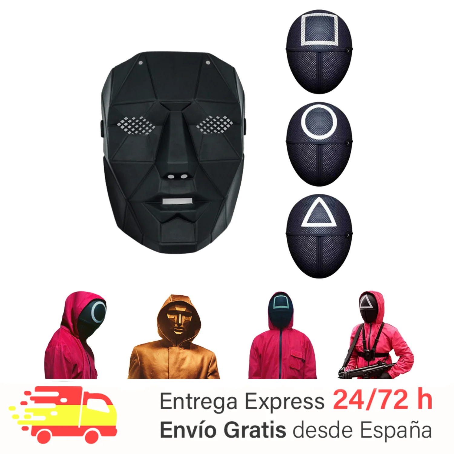 Squid Game Character Squid Game Mask For Cosplay 2021. Vigilantes And  Leader. Circle, Square, Triangle. Fancy Dress Costume Halloween - Masks &  Eyewear - AliExpress