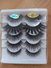 HBZGTLAD 2-20 pares 3D de visón pestañas falsas hecho a mano Wispy largo esponjosa pestañas falsas de ojos Natural extensión Kit de maquillaje Cilios