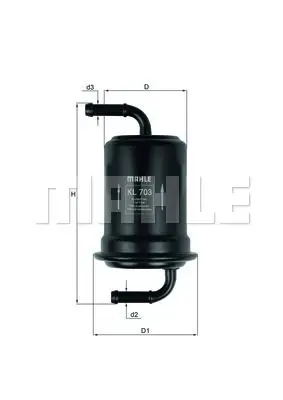 Фильтр топливный Mazda Xedos 9 2.5 93 MAHLE KNECHT KL703