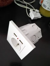Eu-Power-Socket-Socket Wall-Socket Pc-Panel Usb-Charging-Port Russia SRAN White 