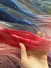 Coletero con banda de goma para el cabello, trenza sintética de ganchillo de 24 pulgadas, extensión de cabello rosa y arcoíris