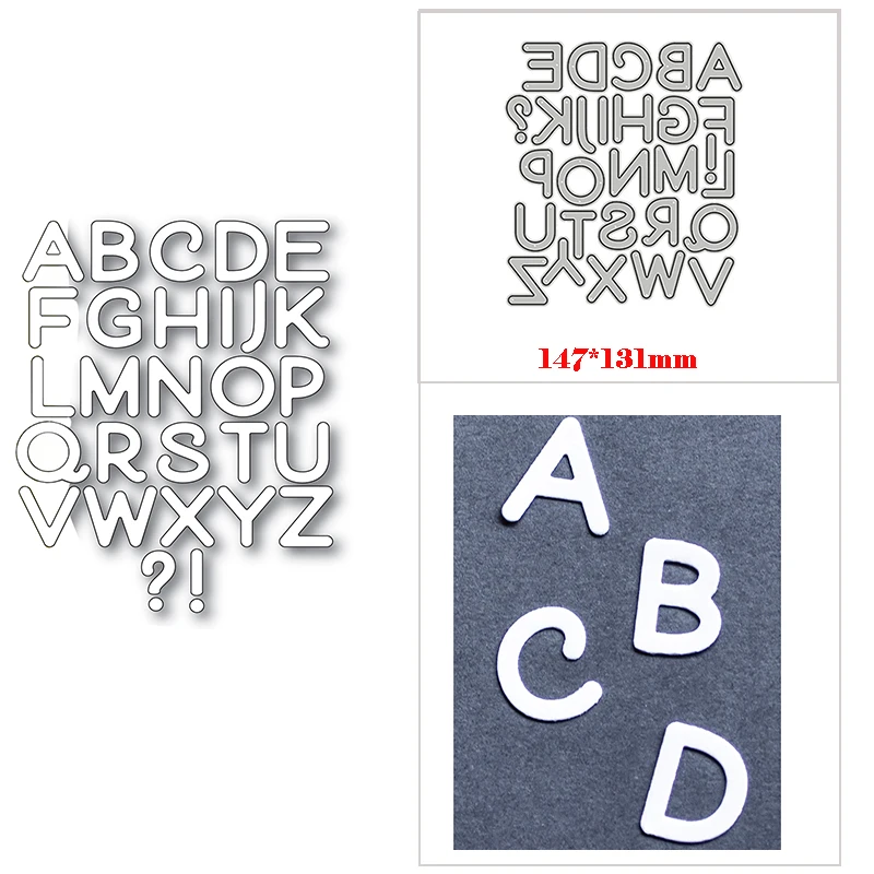 

New Arrival Art Capital Alphabet 2022 Metal Cutting Dies for Card Making Majuscule Letter Word Stencils of Scrapbooking