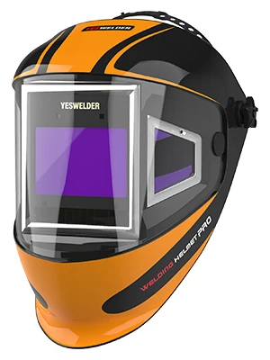 Mascara de soldadura YESWELDER de oscurecimiento automático con filtro de visión de 180°