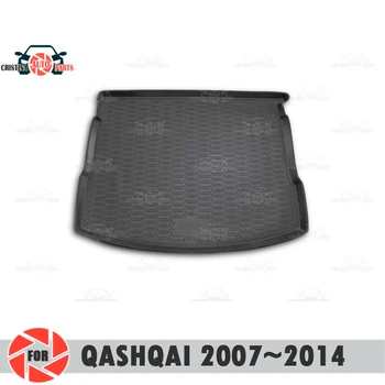 

Trunk mat for Nissan Qashqai 2007~2014 trunk floor rugs non slip polyurethane dirt protection interior trunk car styling