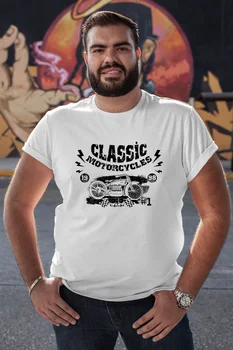 

Angemiel Wear Motorcycles White Men 'S Cotton Big Size T-Shirt