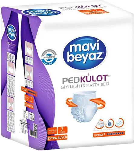 Mavi Beyaz 1x (30 Pieces) Pad Absorbent X-Large Size Diaper Handicapped Defective Parity Soft Diaper Hygienic Underwear