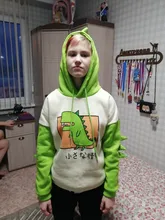 Sudadera con capucha para mujer, de manga larga, con dibujo de dinosaurios, ropa para parte superior femenina, con estampado, casual