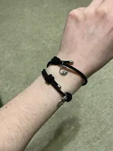 Uds \ Set de acero inoxidable pulsera de pareja un par de imán mano hombres y mujeres regalo amistad encantos cuerda joyería