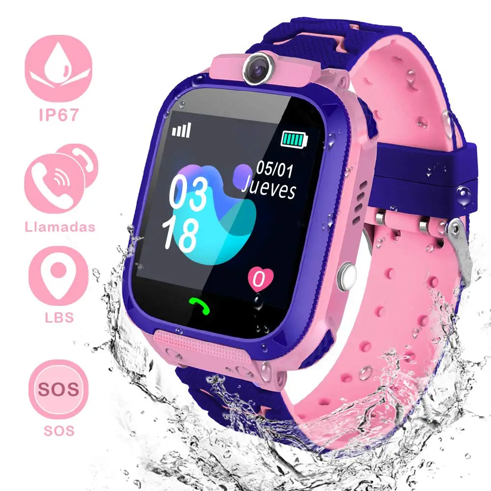 SmartWatch Uhr Junge Mädchen mit SOS funktion GPS Tracking £ Camara Anruf IOS Android Wasserdichte IP67 Geschenk