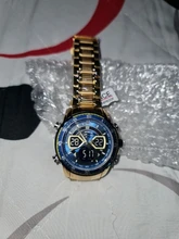 NAVIFORCE-relojes deportivos militares para hombre, pulsera Digital de cuarzo analógico de lujo, resistente al agua, con retroiluminación brillante, color dorado