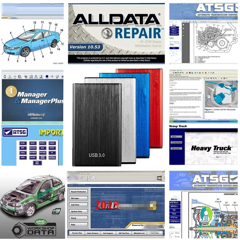 US $66.36 2021 hot Alldata 1053 software and mchell ondemd 2015 software vivid workshop atsg 49 in 1tb hdd free shipping
