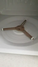 Bandeja de plástico para horno microondas en forma de triángulo, soporte para placa de cristal plana de 24,5 cm
