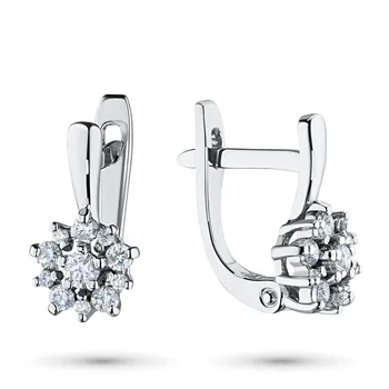 

Earrings in white gold with diamonds