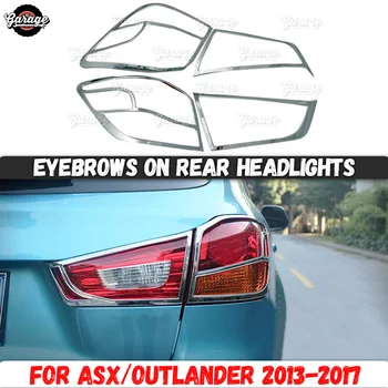 

Eyebrows on rear headlights case for Mitsubishi Outlander Sport 2013-2017 ABSplastic molding 1 set / 2 pcs decoration car stylin