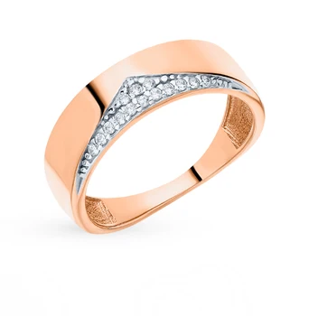 

Gold ring with cubic zirconia sunlight sample 585