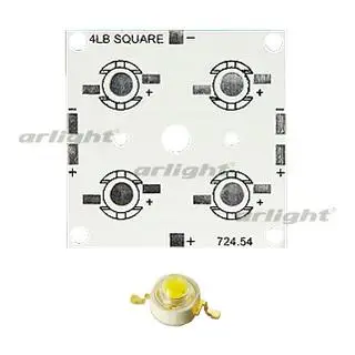 

012513 board 50x50-4e emitter (4x led, 724-54)-1 pc Arlight